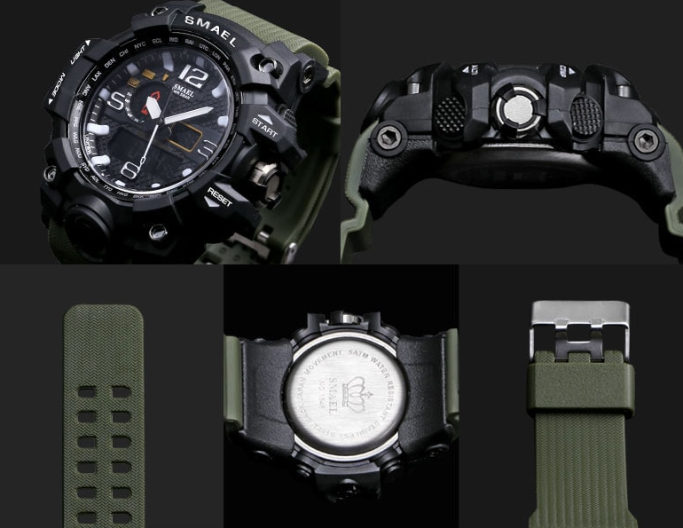 Rugged Sports Watches for Men with Digital and Analogue Display Rugged Sports Watches for Men with Digital and Analogue Display