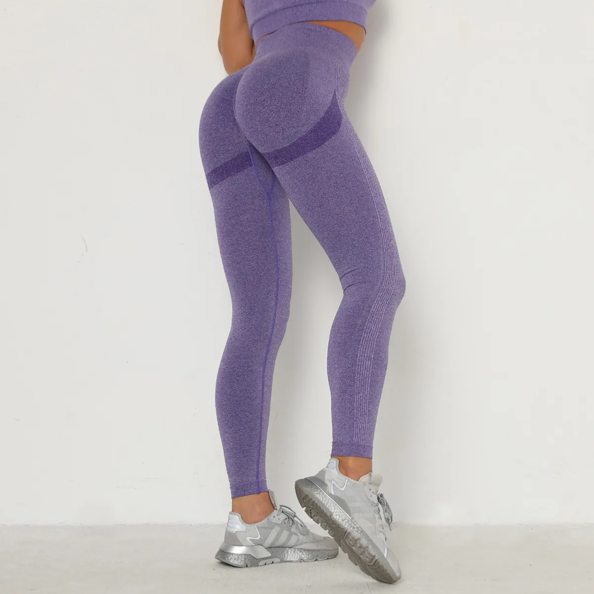 High Waist Seamless Leggings with Push Up Effect